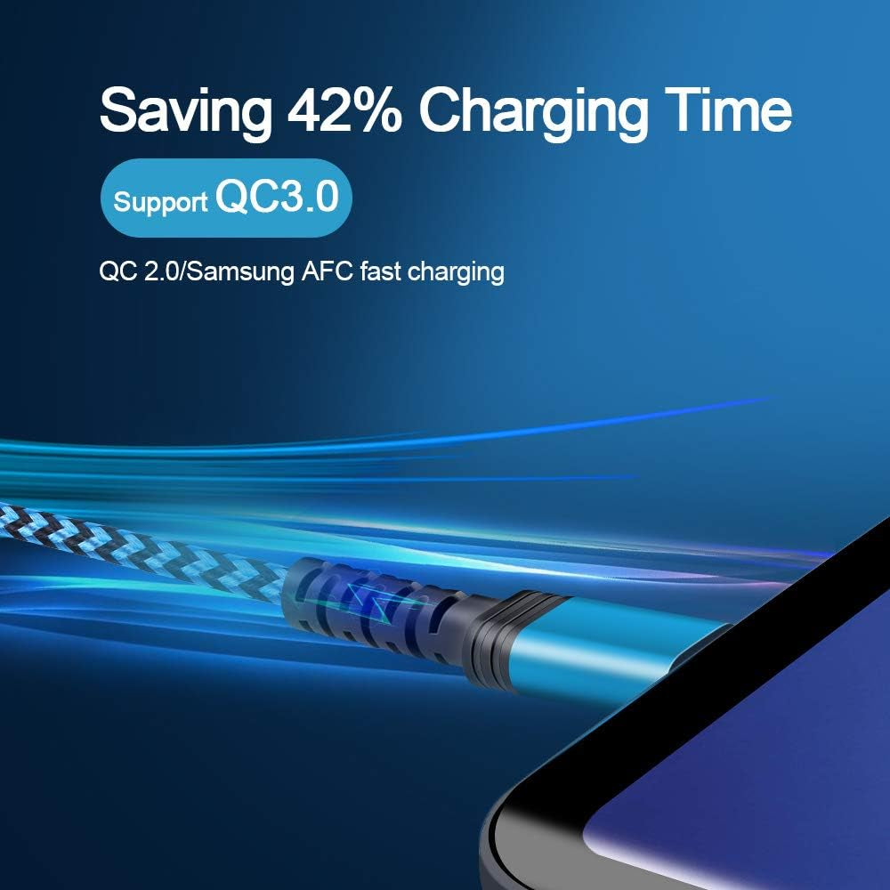 Type C Charging Cable,  5Pack 6FT Braided USB a to USB C Fast Charger Cable Android Phone Charger Cord for Samsung Galaxy S23 S22 Ultra S22+ S21 FE S20 S10 Note20 A53 A52 A14 A13 5G, Pixel 7 Pro