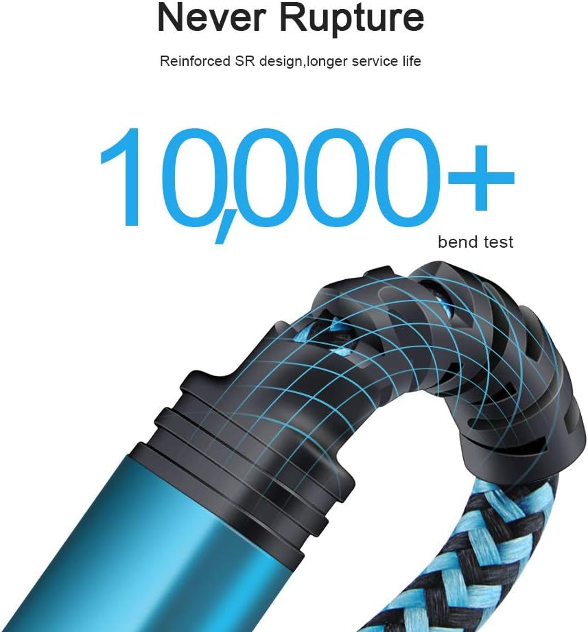 Type C Charging Cable,  5Pack 6FT Braided USB a to USB C Fast Charger Cable Android Phone Charger Cord for Samsung Galaxy S23 S22 Ultra S22+ S21 FE S20 S10 Note20 A53 A52 A14 A13 5G, Pixel 7 Pro